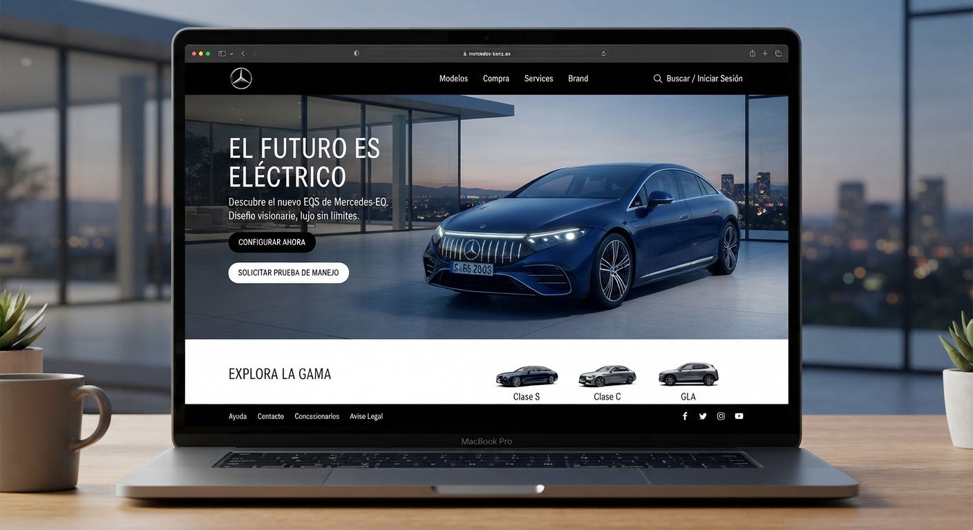 Ejemplo de página web moderna y adaptada a dispositivos móviles